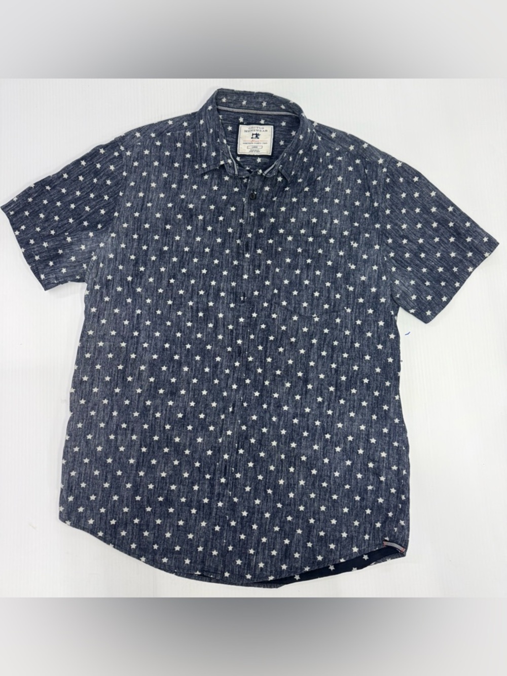 Cactus Menswear Star Print Slim Fit Shirt Large (Fits Small)⭐️